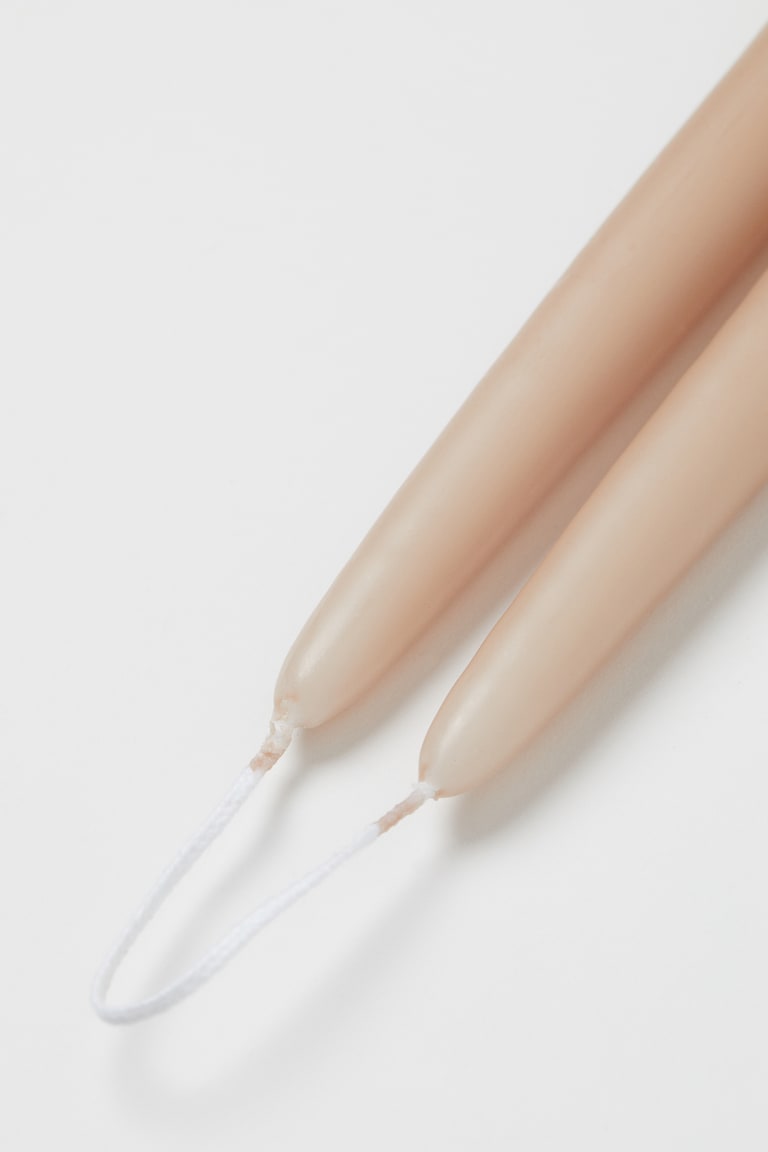 H&M Candele Rastremate 2 Pz - Giallo Chiaro - HOME