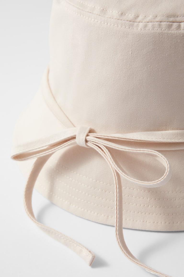 H&M Cappello Da Pescatore Con Fiocco - Crema - DONNA