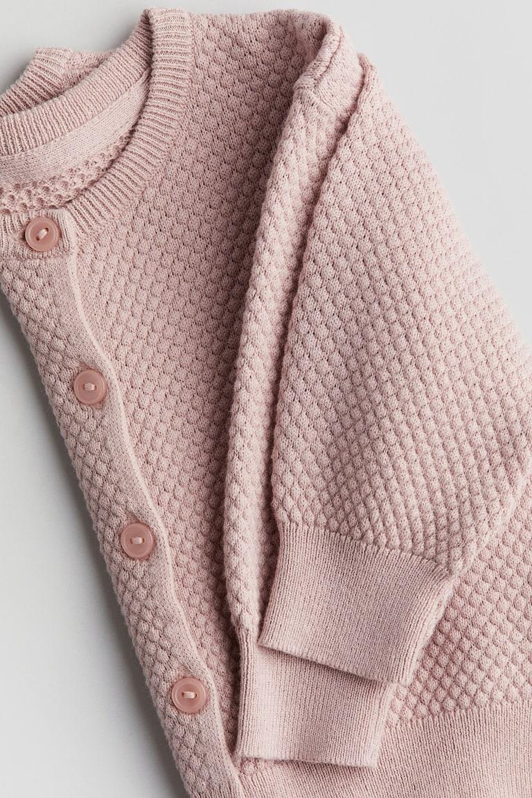 H&M Cardigan In Cotone Strutturato - Crema - BAMBINO