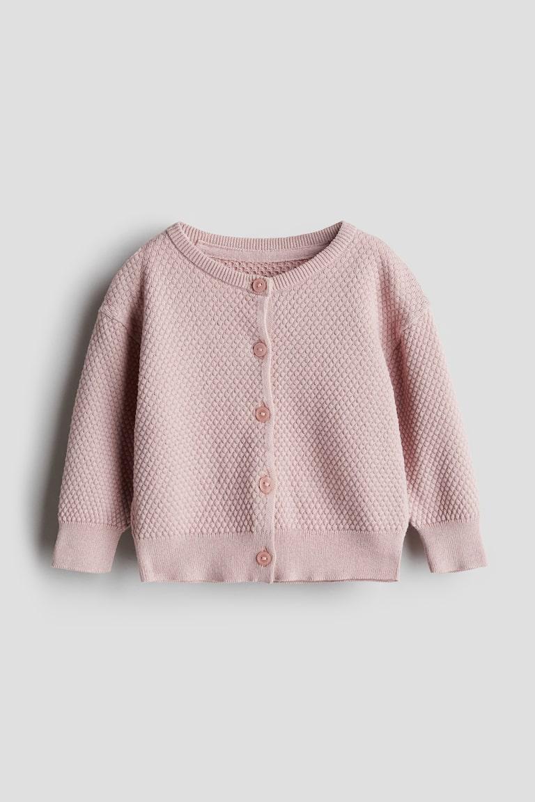 H&M Cardigan in cotone strutturato - Crema - BAMBINO