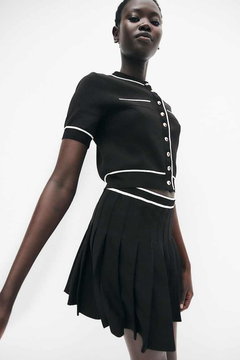 H&M Cardigan in maglia fitta - Nero - DONNA