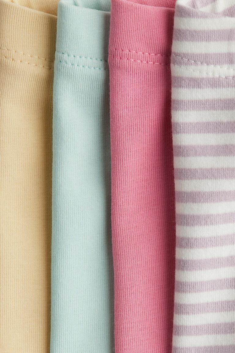 H&M Ciclisti In Cotone 4 Pezzi - Rosa/righe - BAMBINO