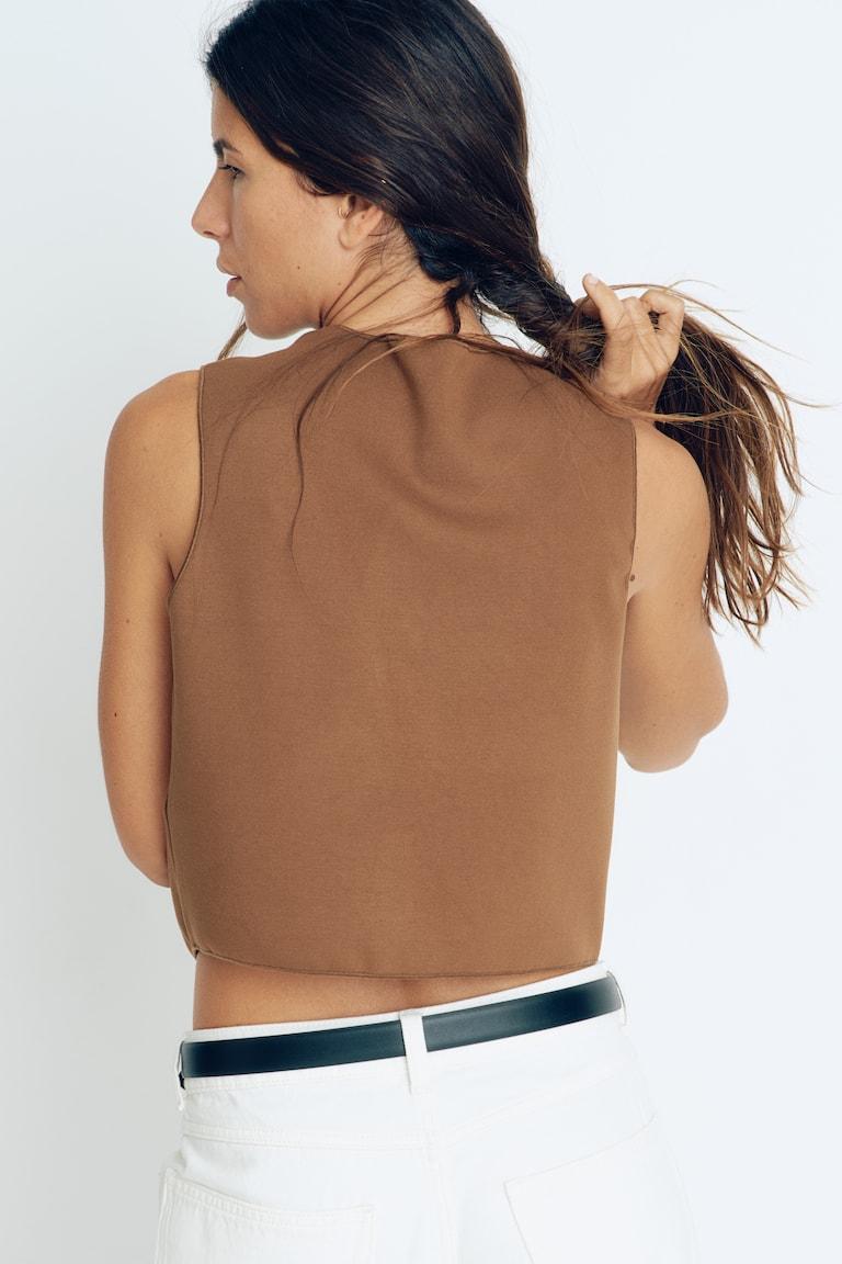 H&M Cintura In Pelle - Beige Scuro - DONNA