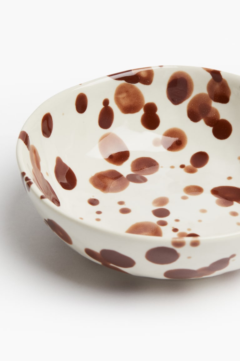 H&M Ciotola Piccola In Gres - Verde/pois - HOME