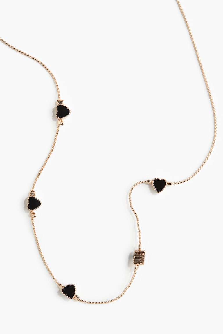 H&M Collana - Dorato/cuori Neri - DONNA
