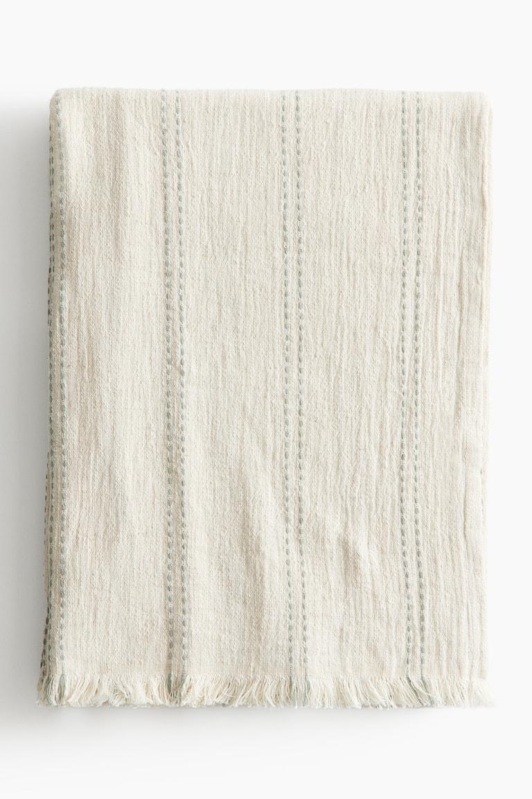 H&M Copriletto Sfrangiato - Beige/verde - HOME