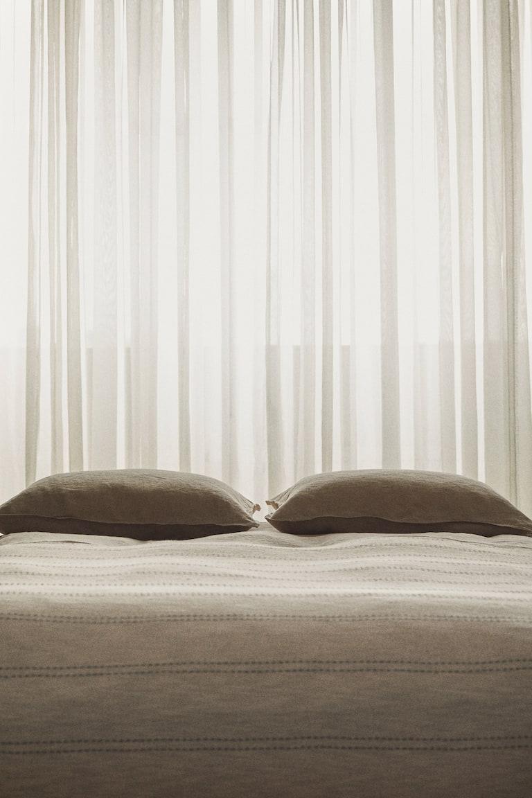 H&M Copriletto sfrangiato - Beige/verde - HOME