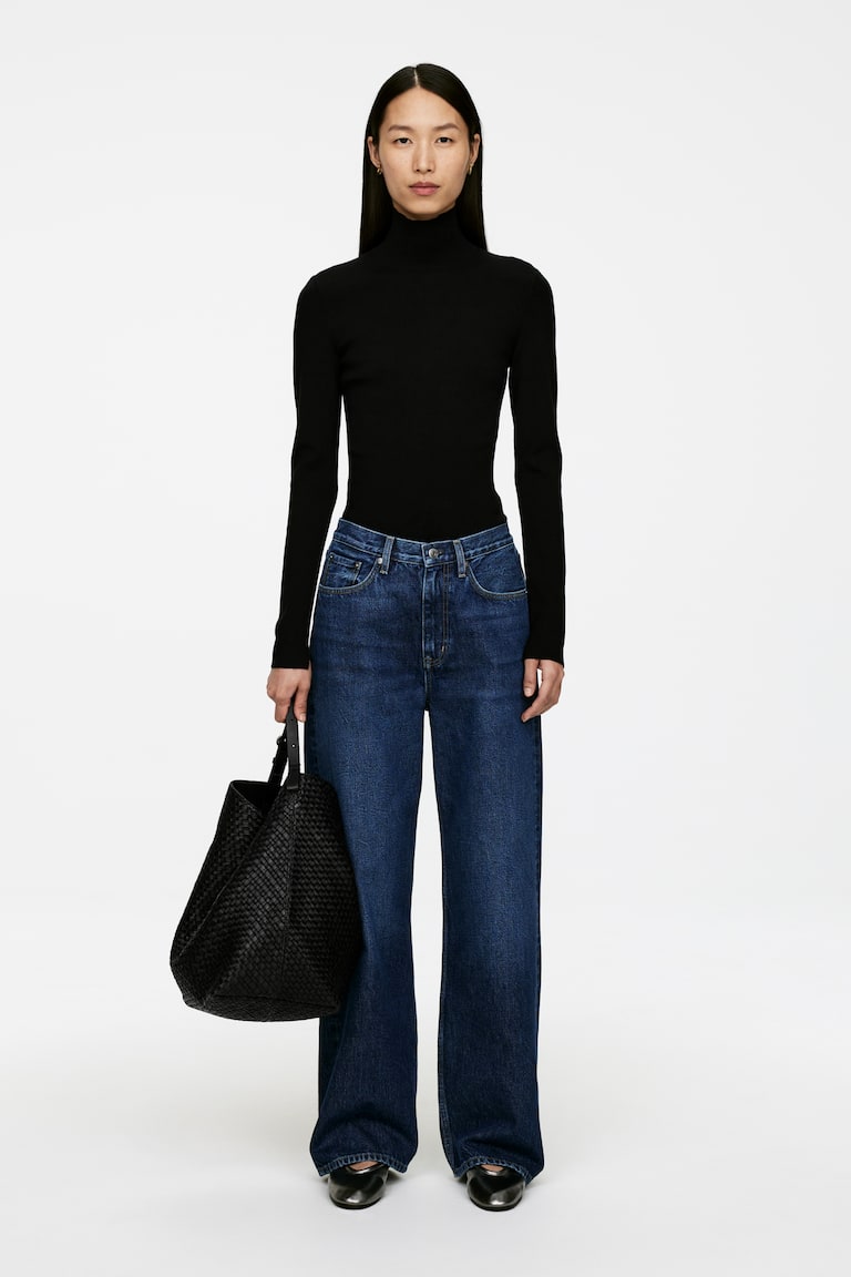 H&M CORAL Wide Jeans - Bianco sporco - DONNA