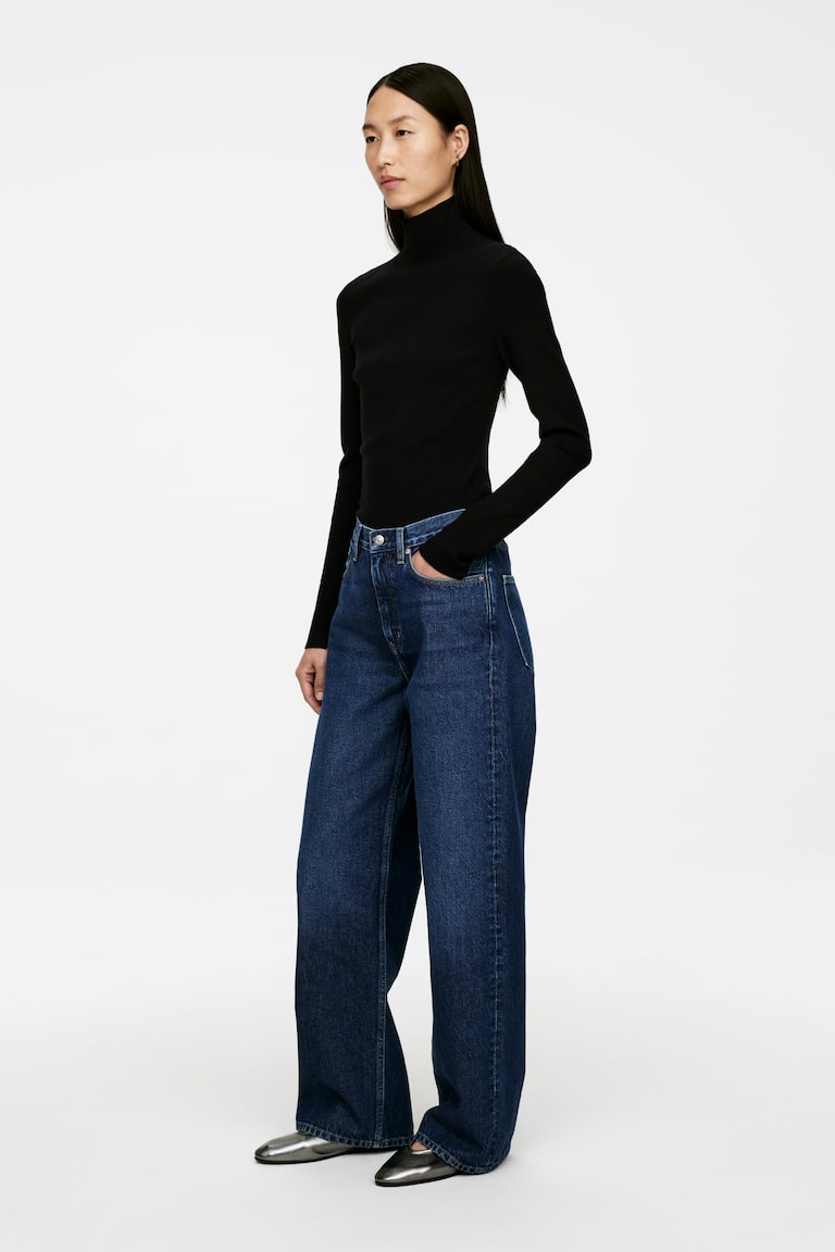 H&M CORAL Wide Jeans - Blu Scuro - DONNA
