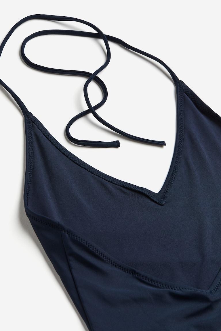 H&M Costume Intero Halterneck - Blu Navy - DONNA