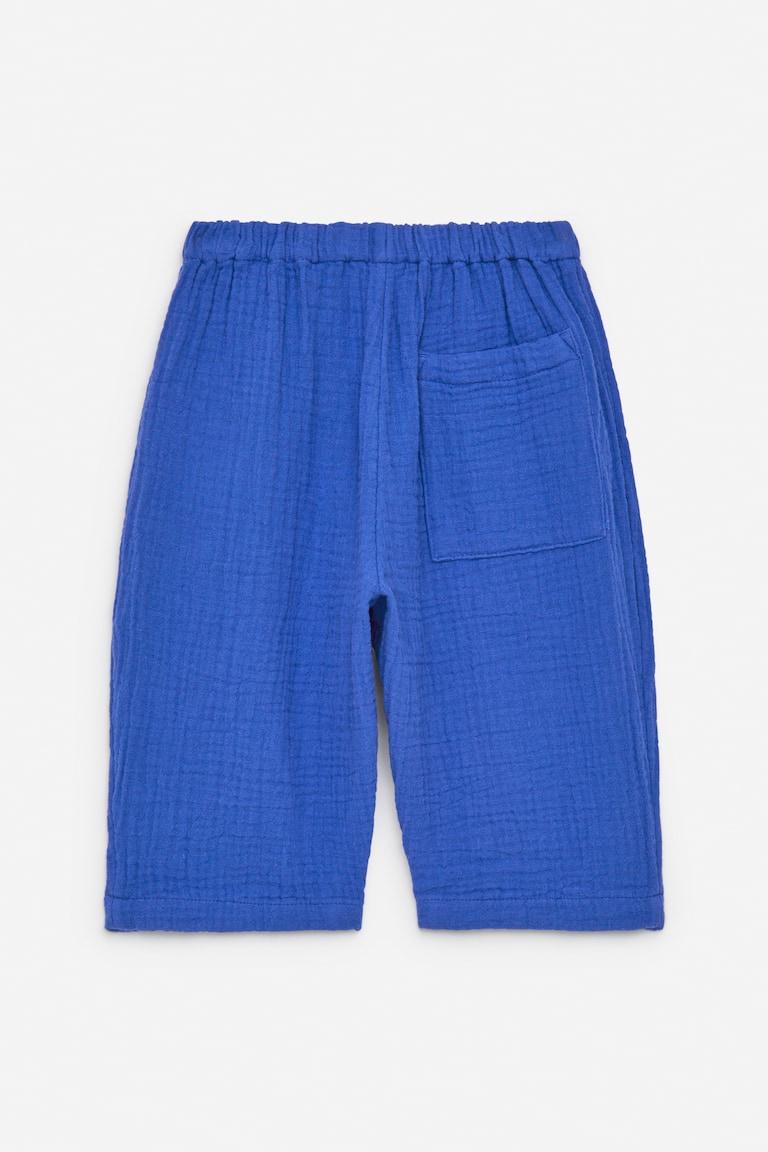 H&M Cotton Muslin Trousers - Blu Brillante - BAMBINO