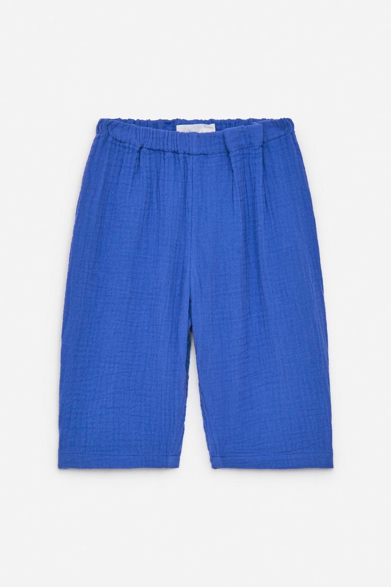H&M Cotton Muslin Trousers - Blu brillante - BAMBINO