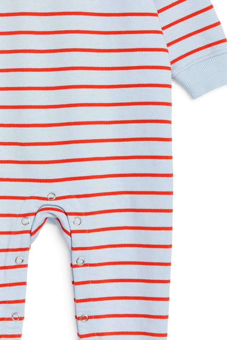 H&M Cotton Overall - Viola/Bianco - BAMBINO