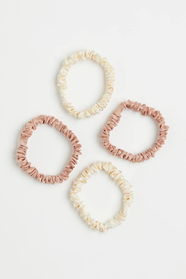 H&M Elastici arricciati in seta 4 pz - Nero - DONNA