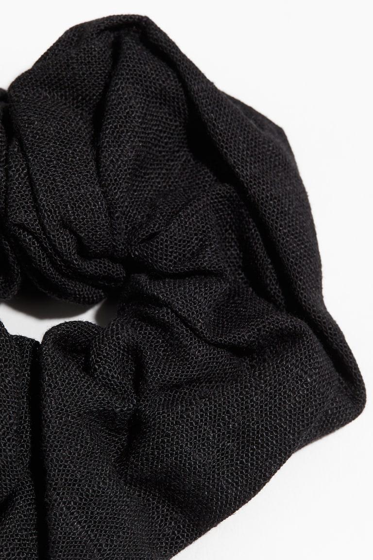 H&M Elastico Arricciato In Misto Lino - Nero - DONNA