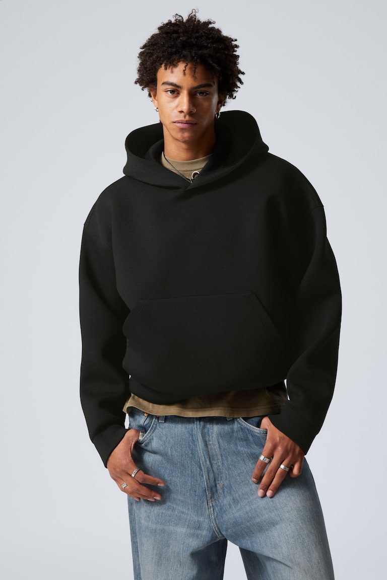 H&M Felpa Simon in scuba con cappuccio - Nero - UOMO