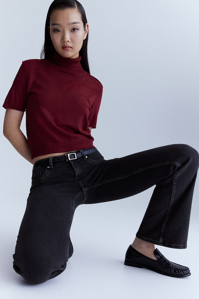 H&M Flared Low Jeans - Blu Denim Chiaro - DONNA