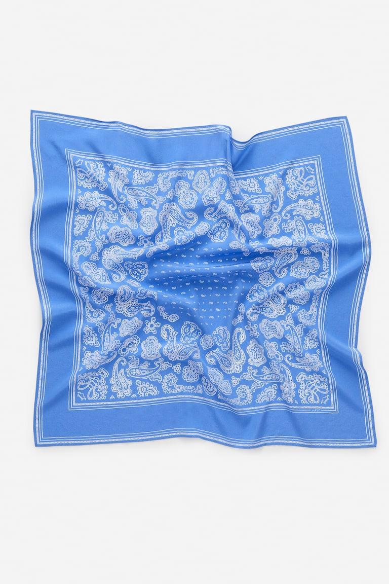 H&M Foulard In Seta Con Stampa - Bianco/Nero - DONNA