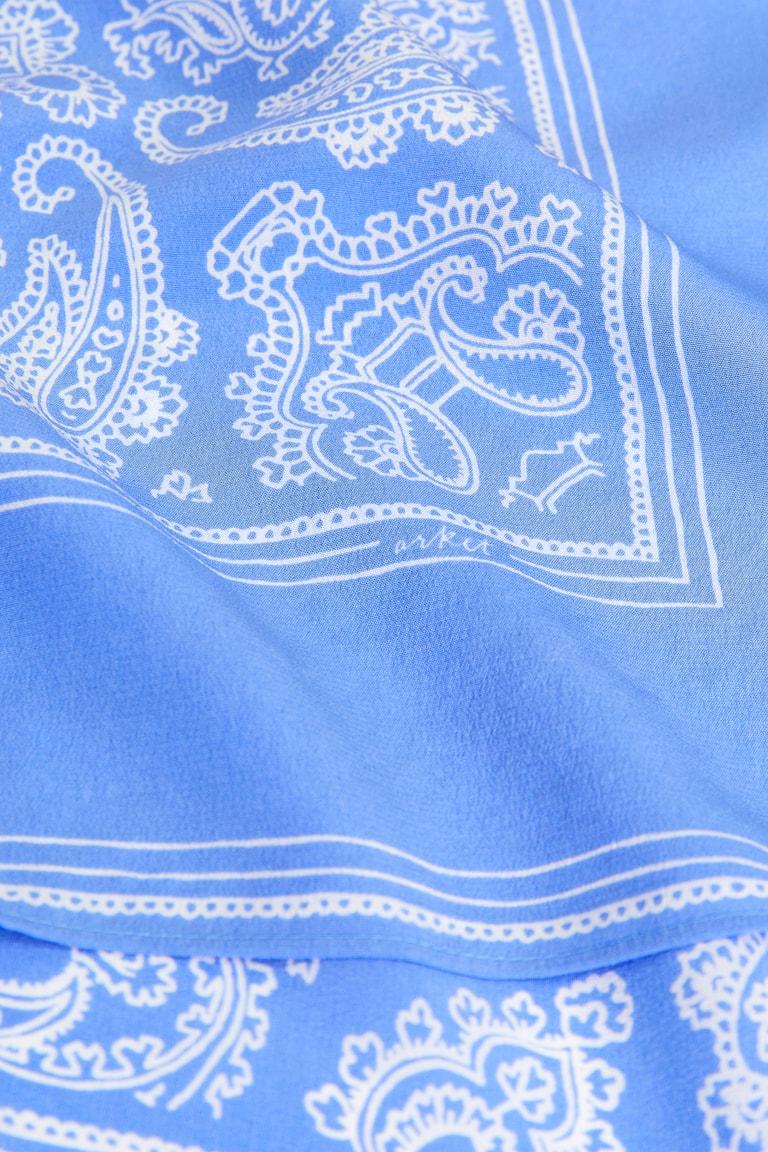 H&M Foulard In Seta Con Stampa - Bianco/Nero - DONNA