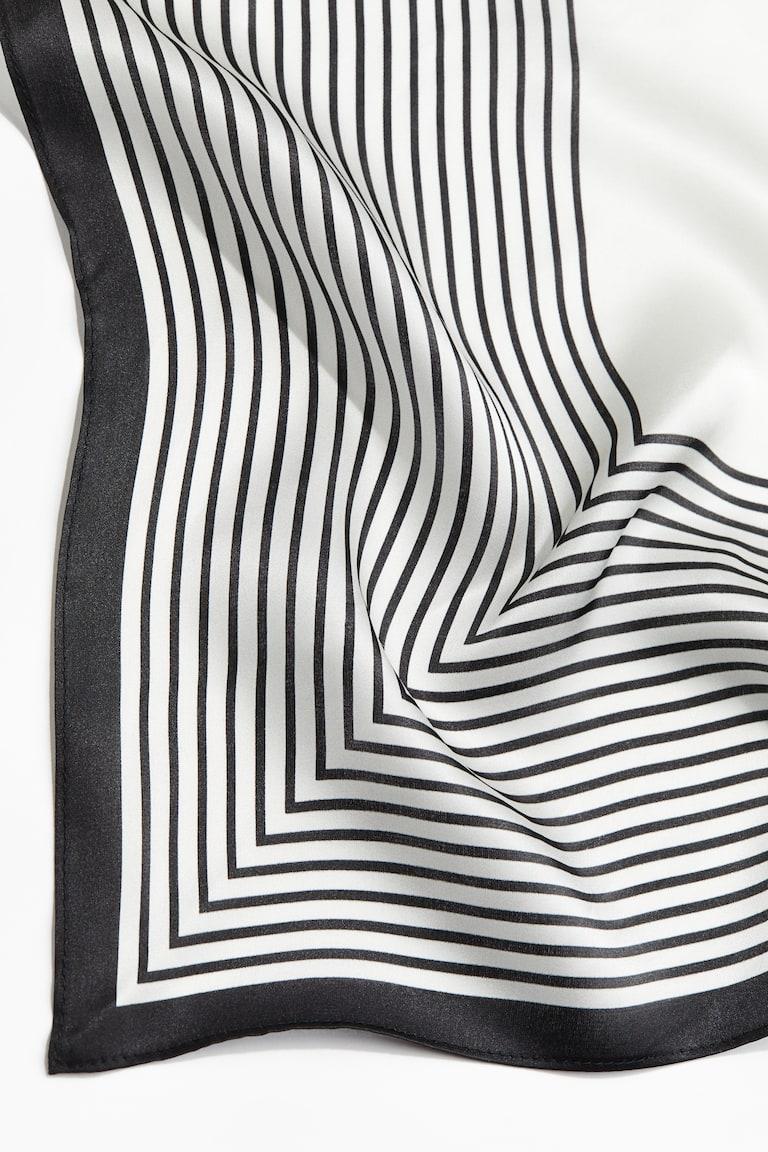 H&M Foulard In Seta Con Stampa - Crema/Love - DONNA