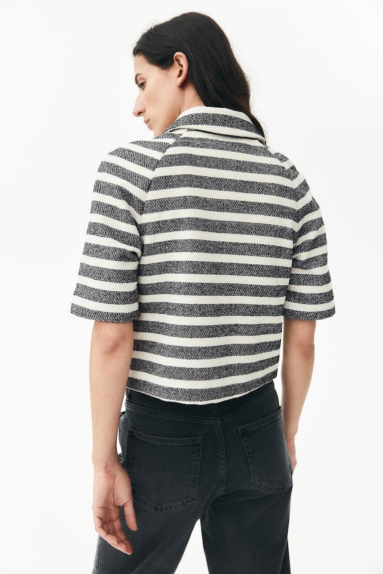 H&M Giacca A Maniche Corte - Bianco/righe - DONNA