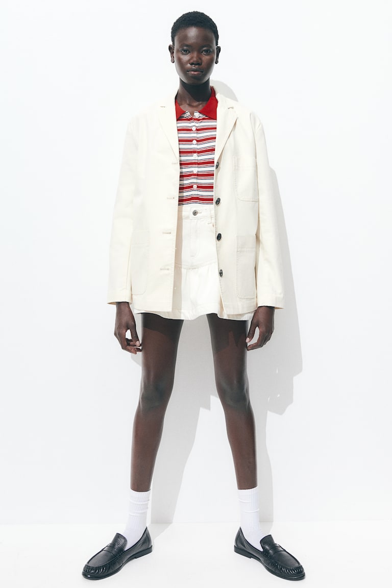 H&M Giacca In Tela Di Cotone - Crema - DONNA