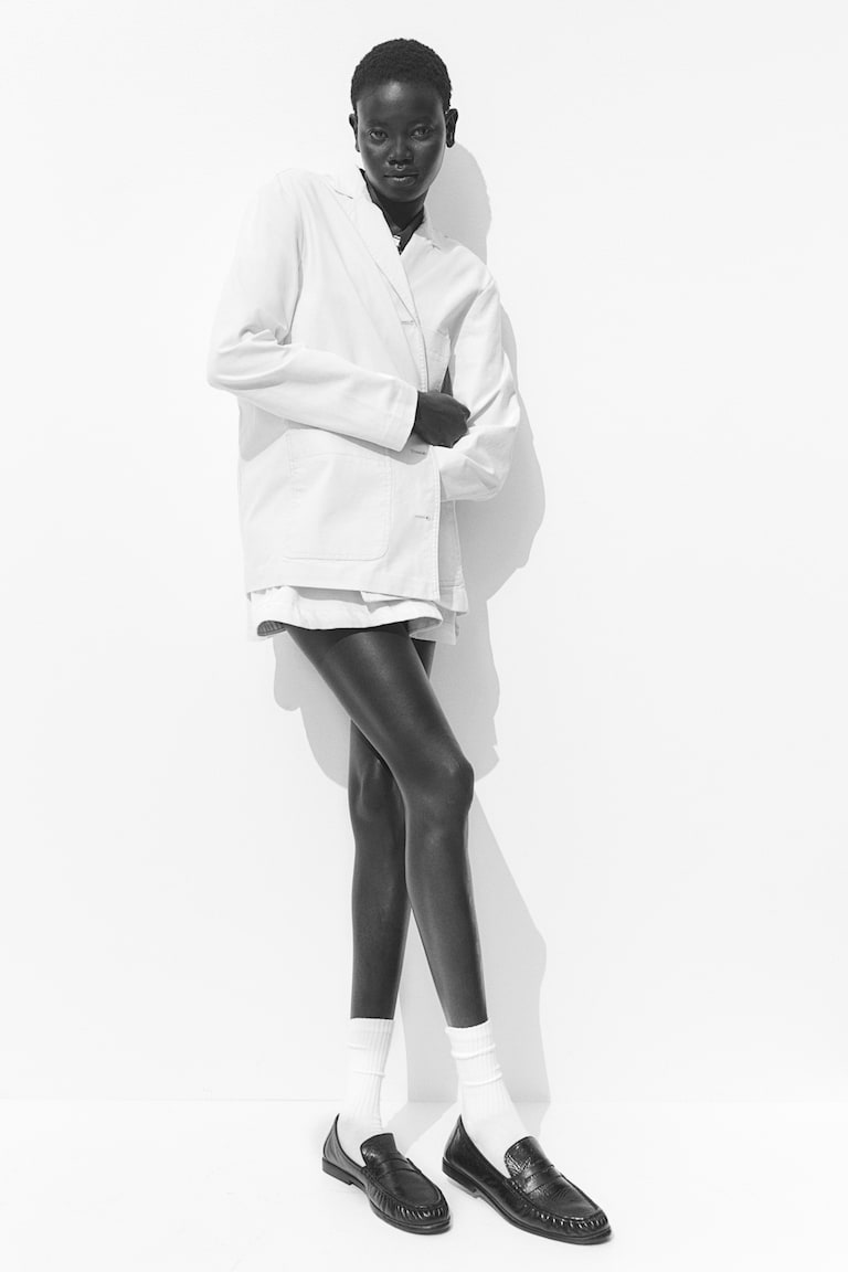 H&M Giacca In Tela Di Cotone - Crema - DONNA