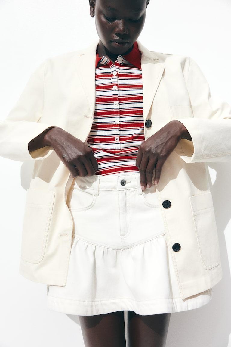 H&M Giacca in tela di cotone - Crema - DONNA