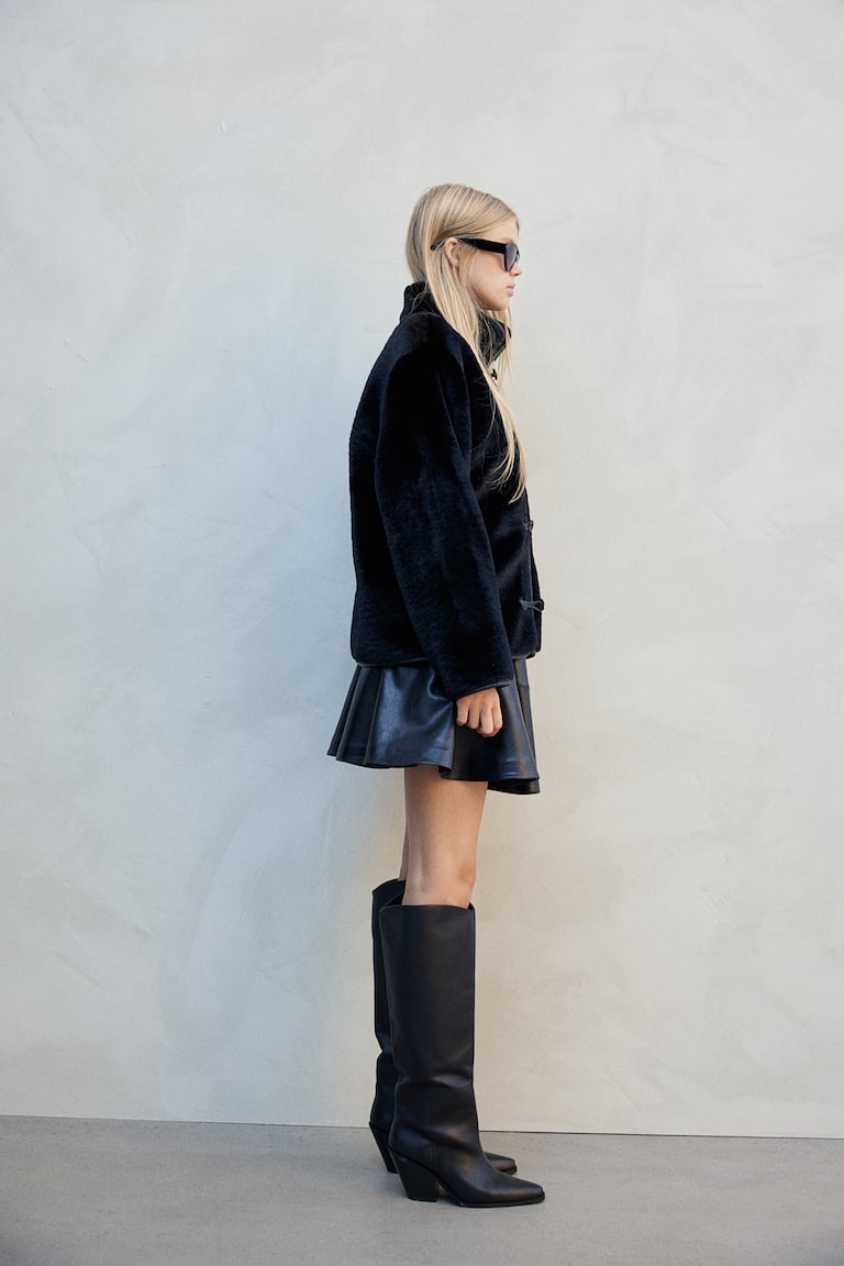 H&M Giacca Pelosa - Nero - DONNA