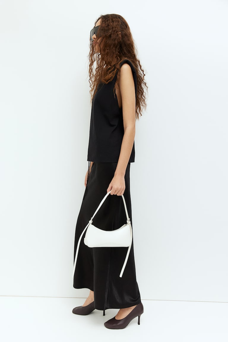 H&M Gonna In Satin Con Coulisse - Nero - DONNA