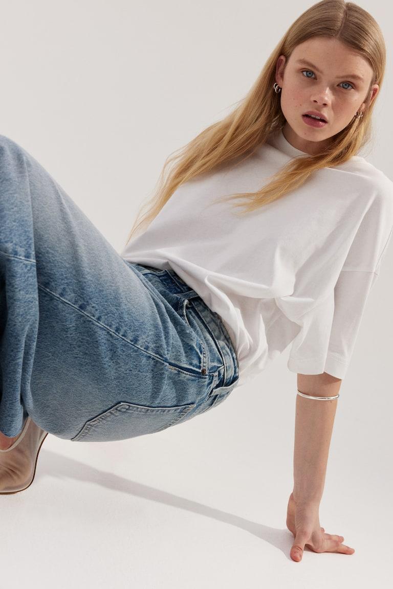 H&M Gonna Svasata In Denim - Crema - DONNA