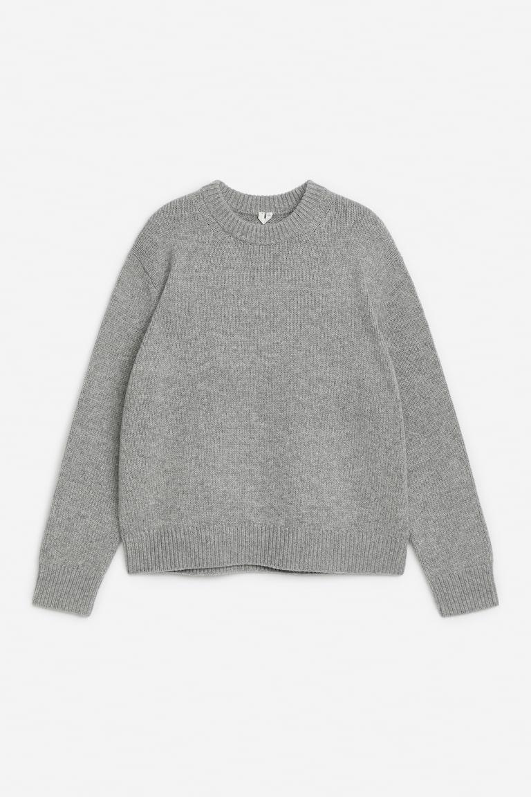 H&M Heavy Knit Wool Blend Jumper - Blu scuro - UOMO