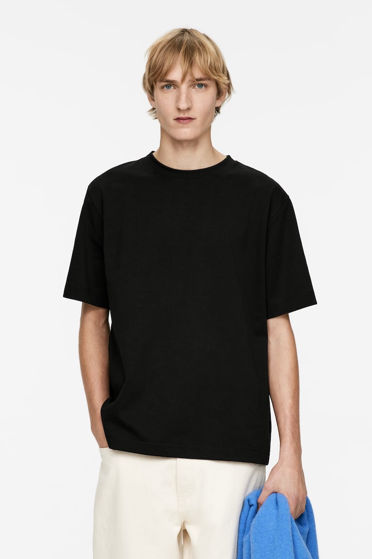 H&M Interlock T-shirt - Verde kaki - UOMO
