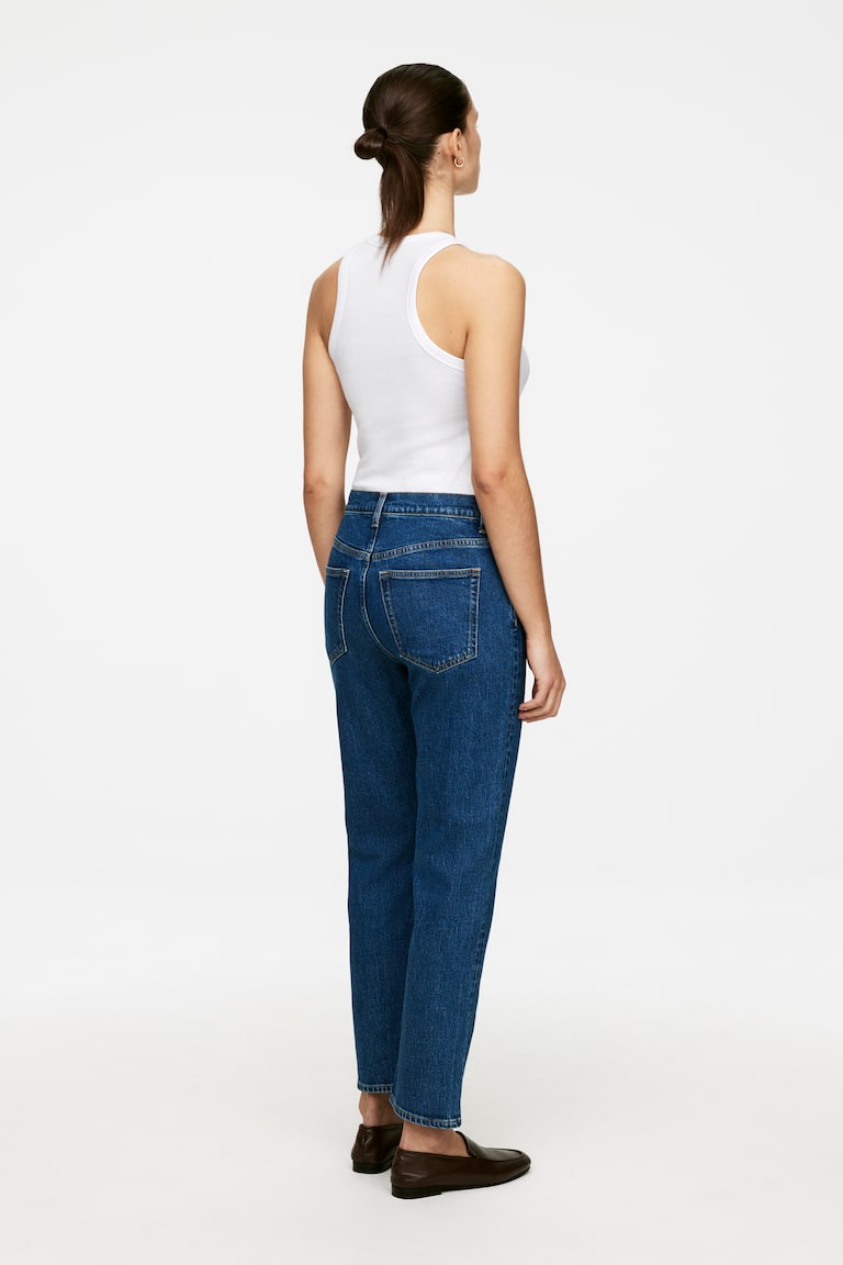 H&M Jeans Slim JADE CROPPED - Blu Medio - DONNA