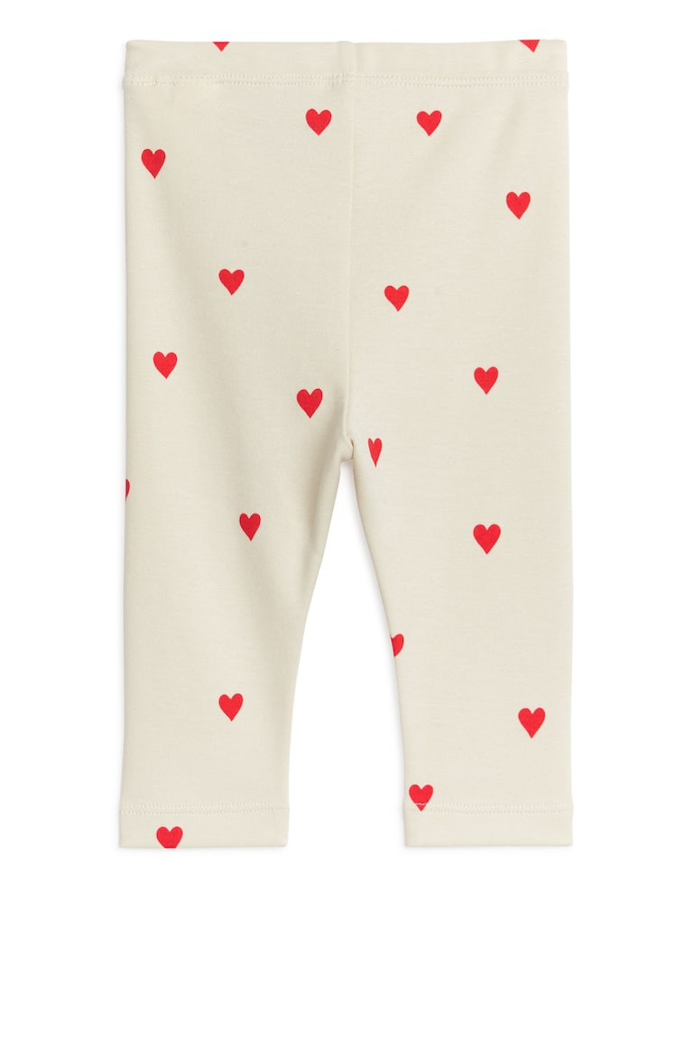 H&M Jersey Leggings - Bianco Sporco/Mostri - BAMBINO