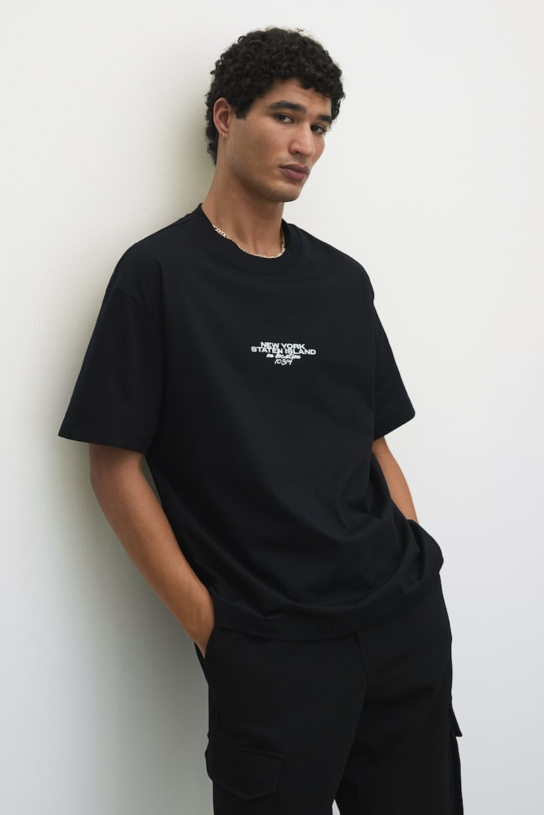 H&M Joggers Cargo Slim Fit - Nero - UOMO