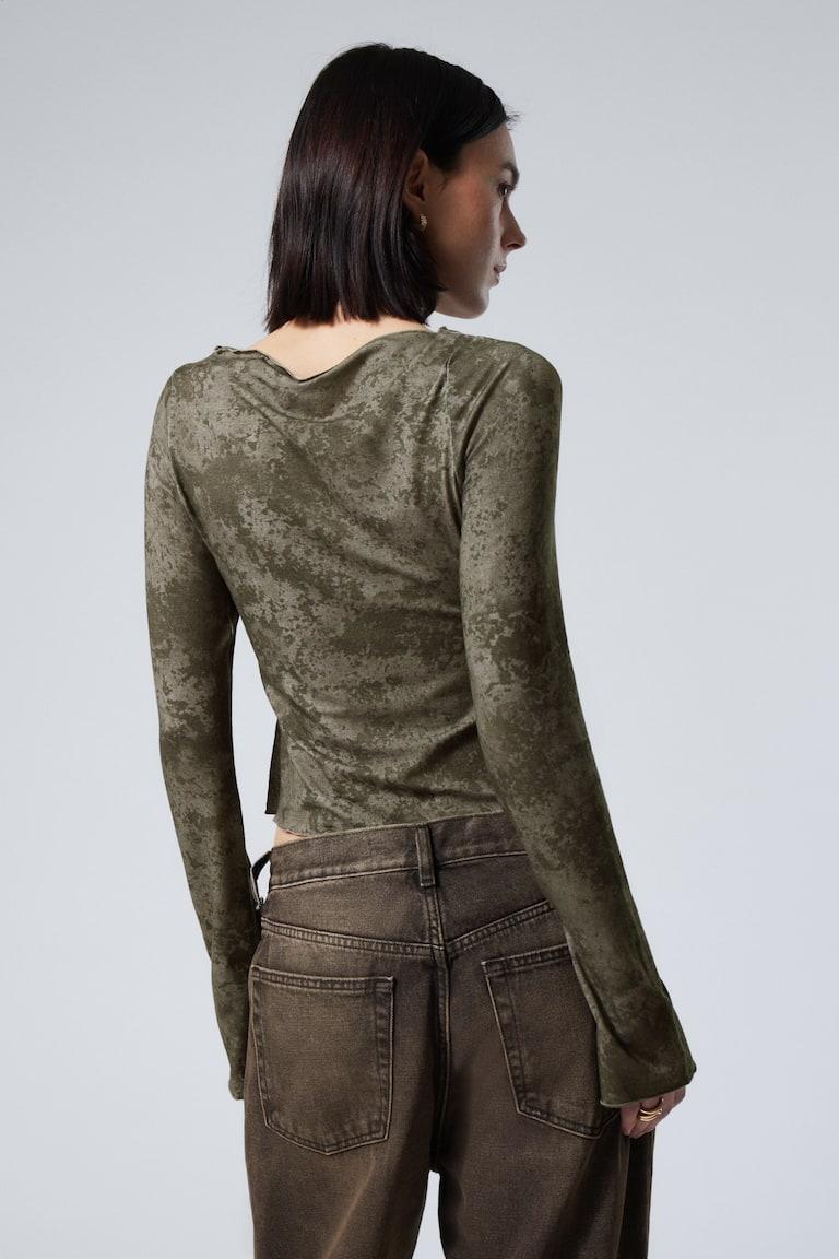 H&M Maglia Con Lacci Laterali - Marrone Scuro - DONNA