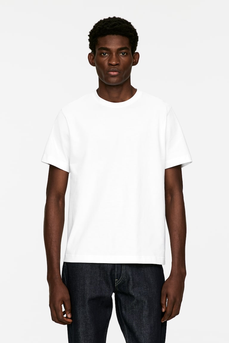 H&M Midweight T-Shirt - Blu scuro - UOMO