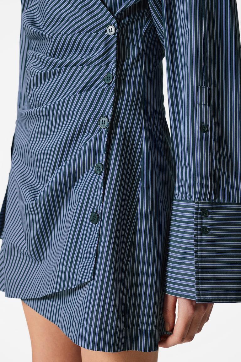 H&M Mini Chemisier A Portafoglio - Righe Blu - DONNA