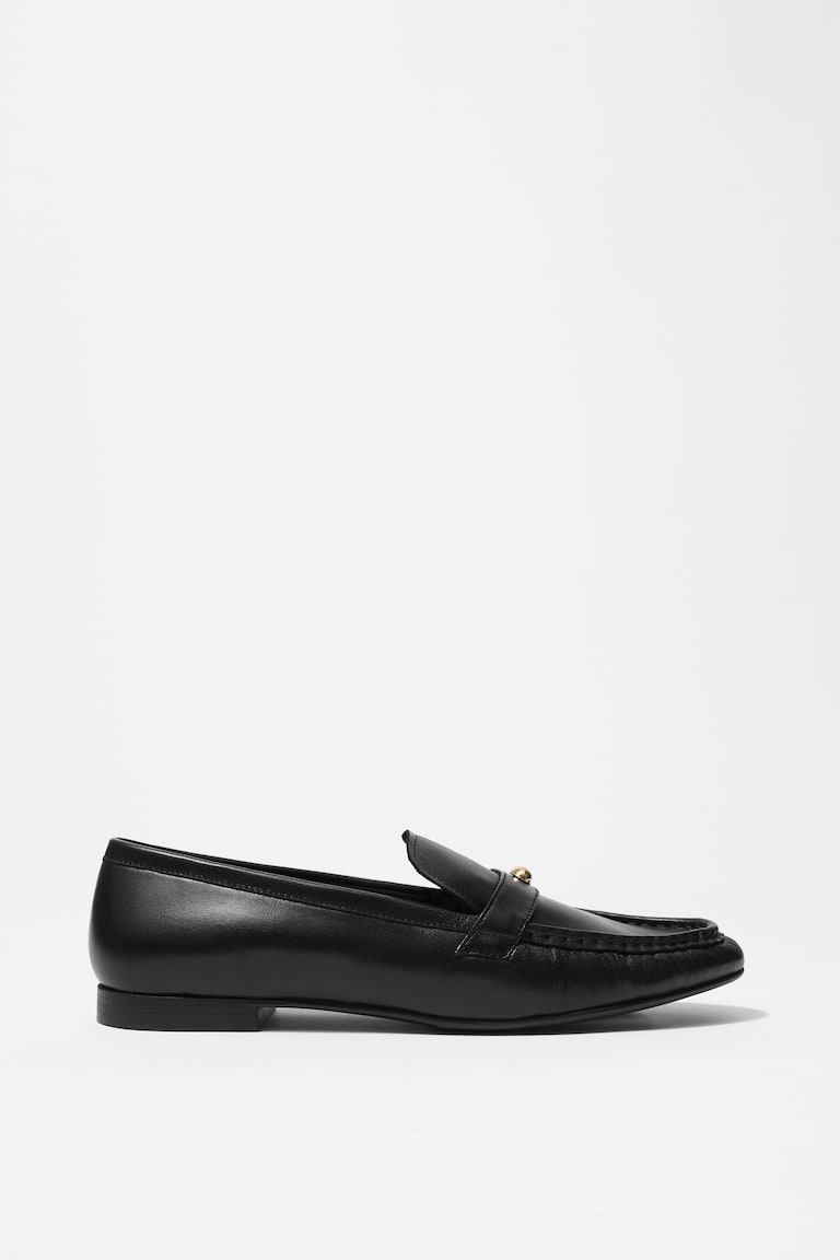 H&M Mocassini classici in pelle - Nero - DONNA