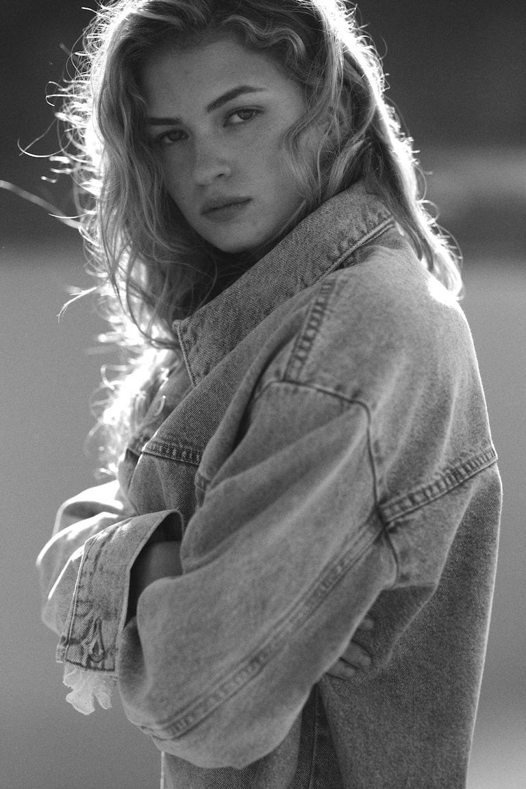 H&M Overshirt in twill - Blu denim chiaro - DONNA