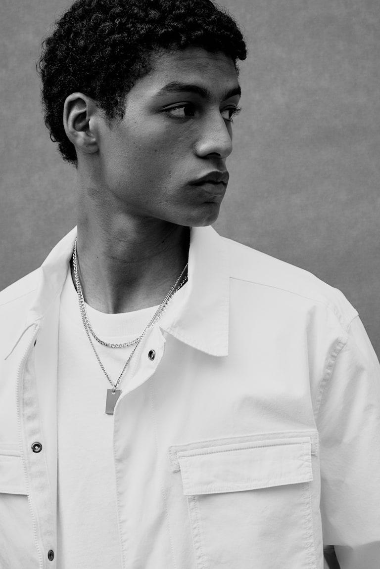 H&M Overshirt Utility Regular Fit - Crema - UOMO