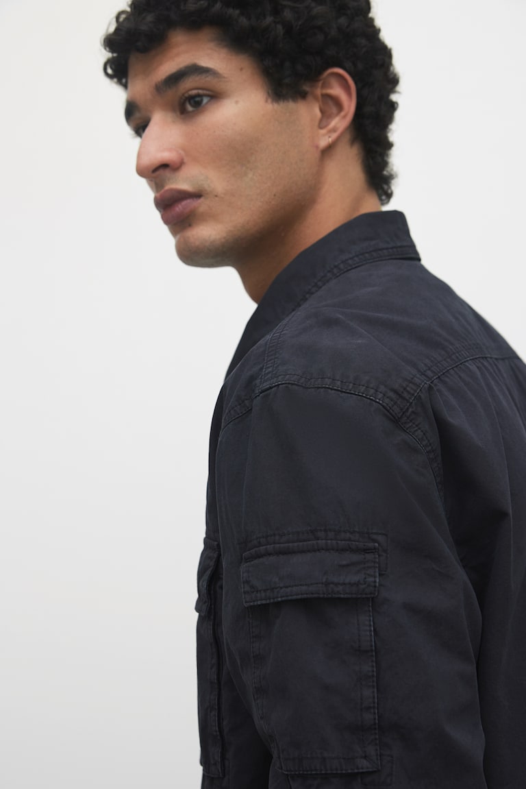 H&M Overshirt Utility Regular Fit - Nero - UOMO