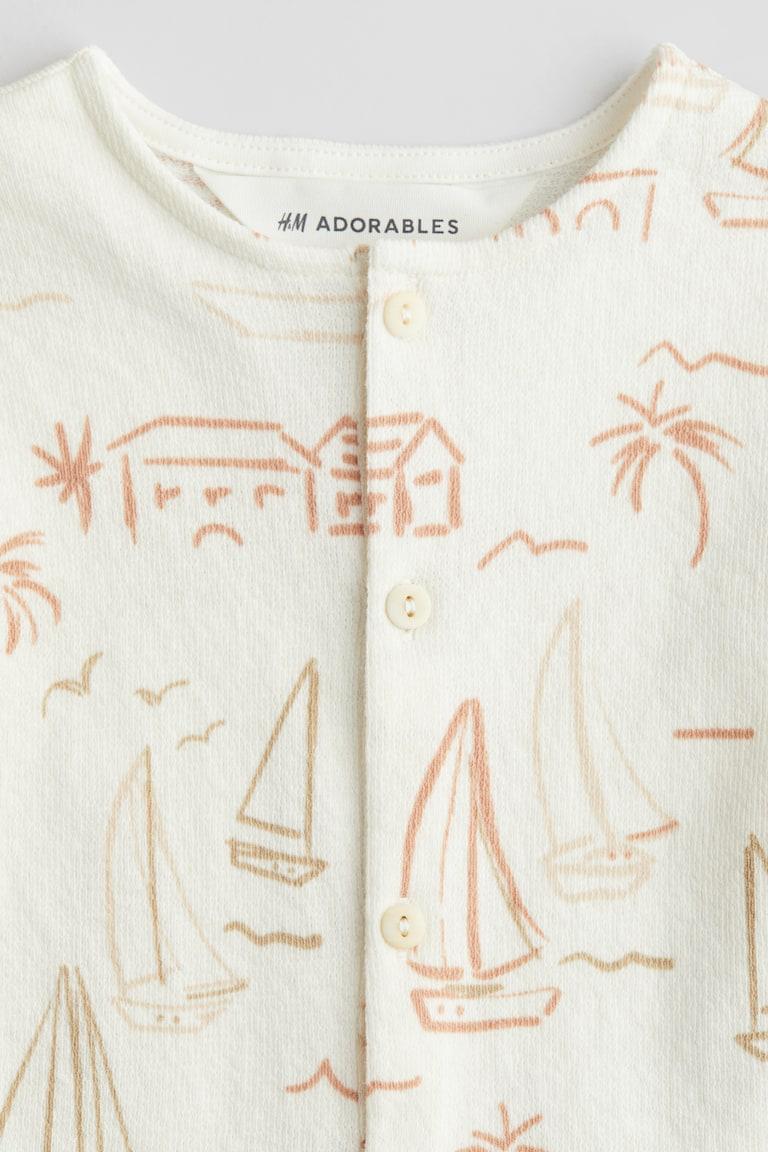 H&M Pagliaccetto In Cotone - Crema/barche - BAMBINO