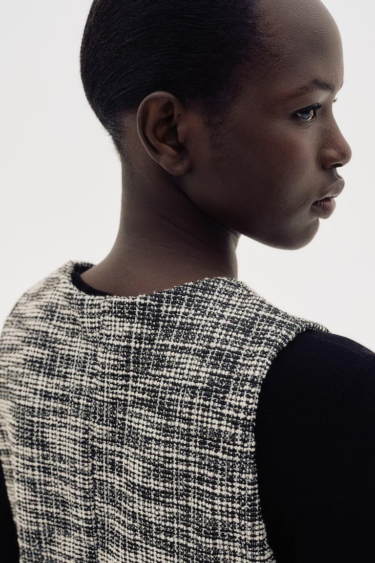 H&M Panciotto In Jersey Bouclé - Nero - DONNA