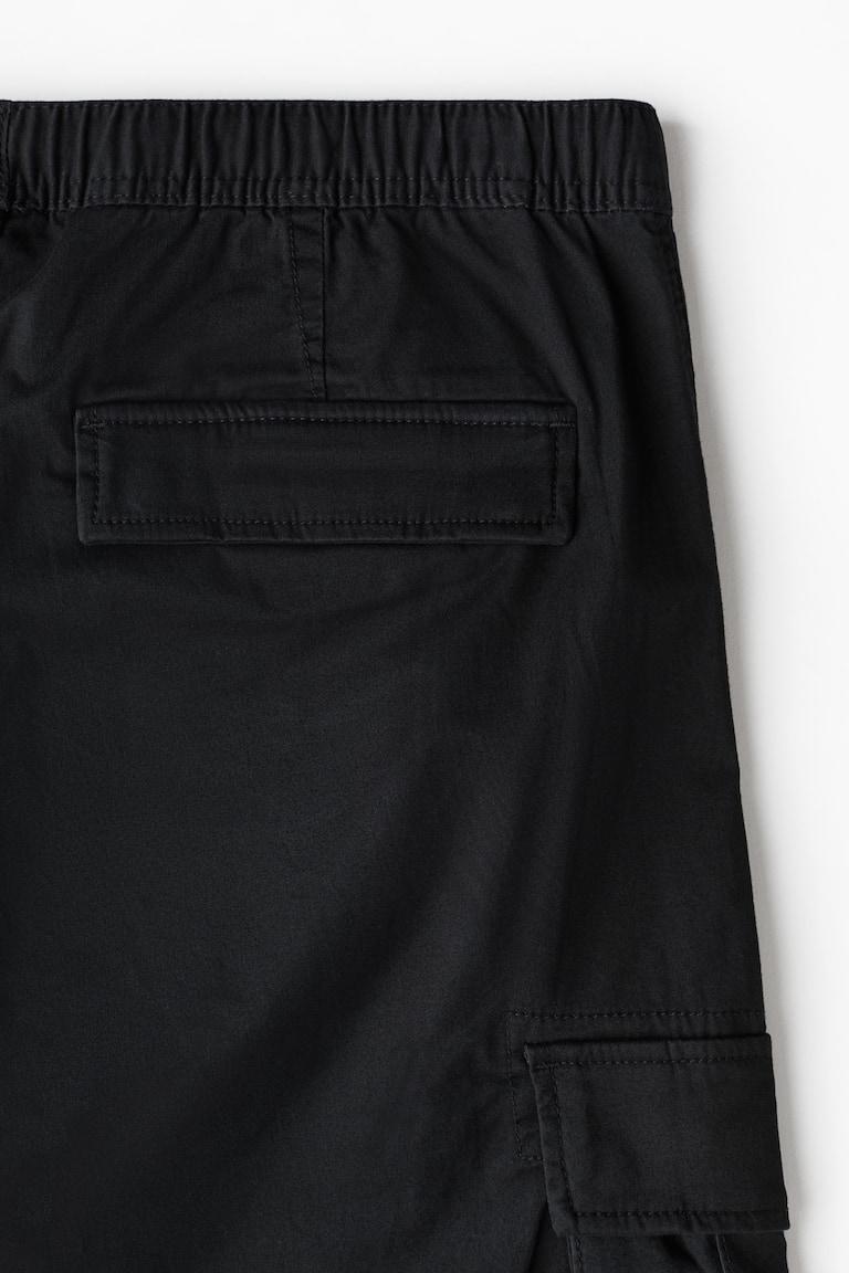 H&M Pantaloni Cargo Slim Fit - Nero - UOMO