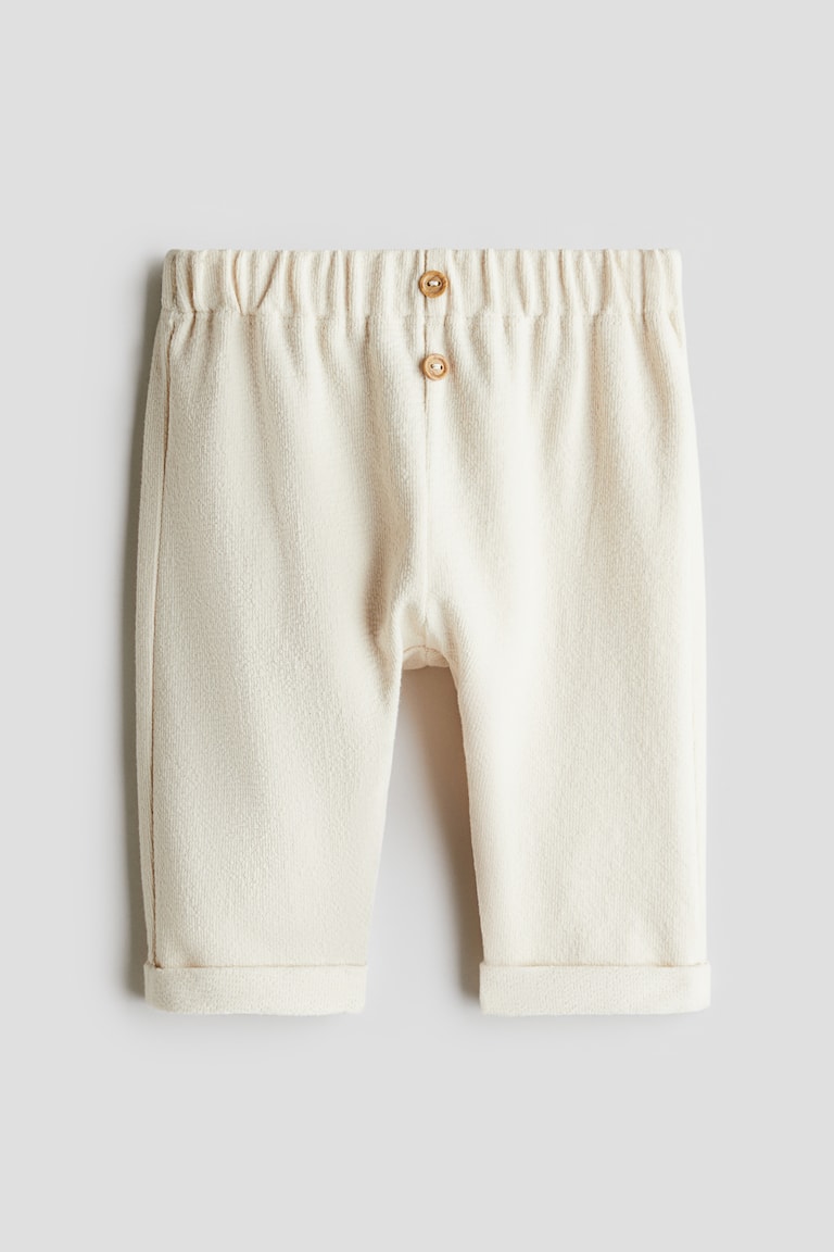 H&M Pantaloni con bottoni davanti - Crema - BAMBINO