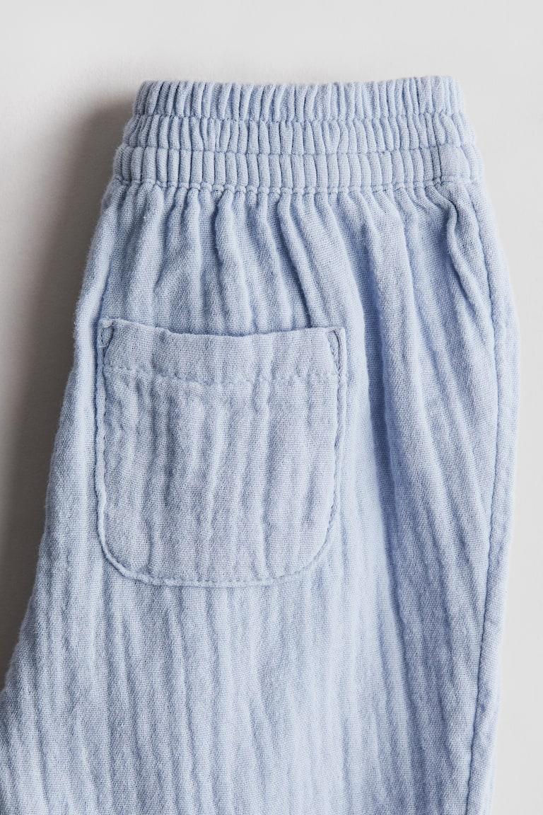 H&M Pantaloni In Cotone - Azzurro - BAMBINO