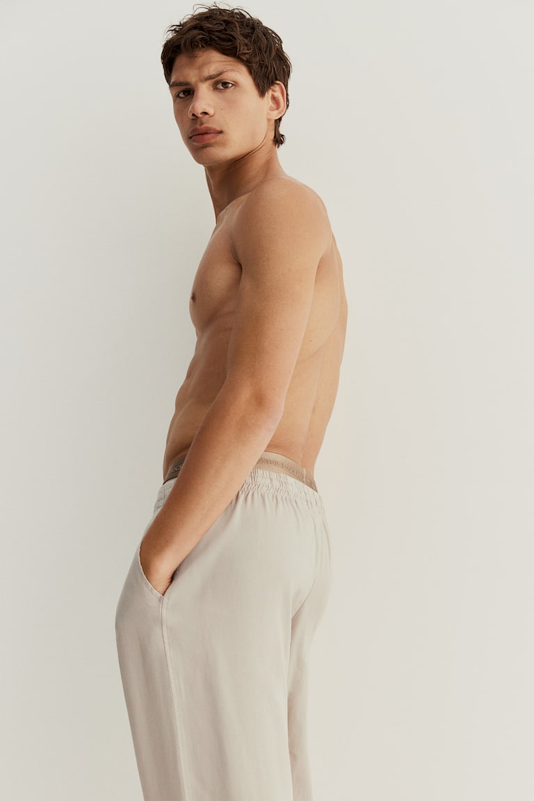 H&M Pantaloni In Lyocell Relaxed Fit - Beige - UOMO