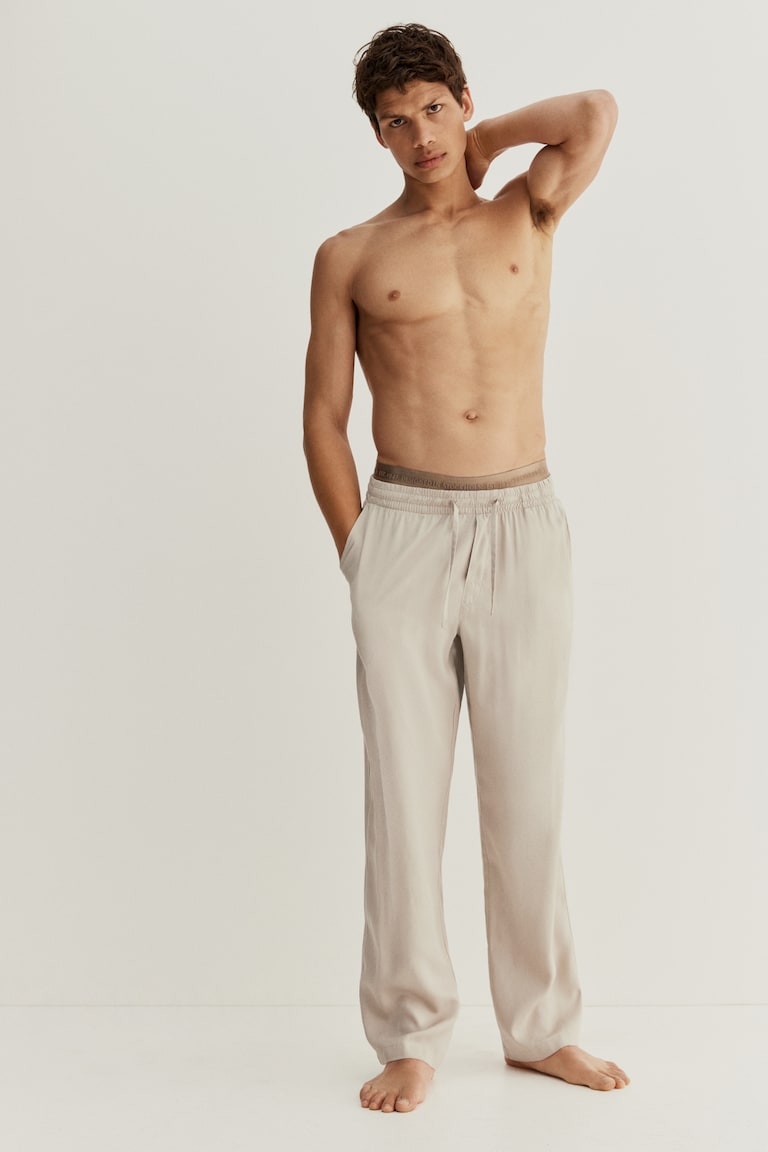 H&M Pantaloni in lyocell Relaxed Fit - Blu navy - UOMO